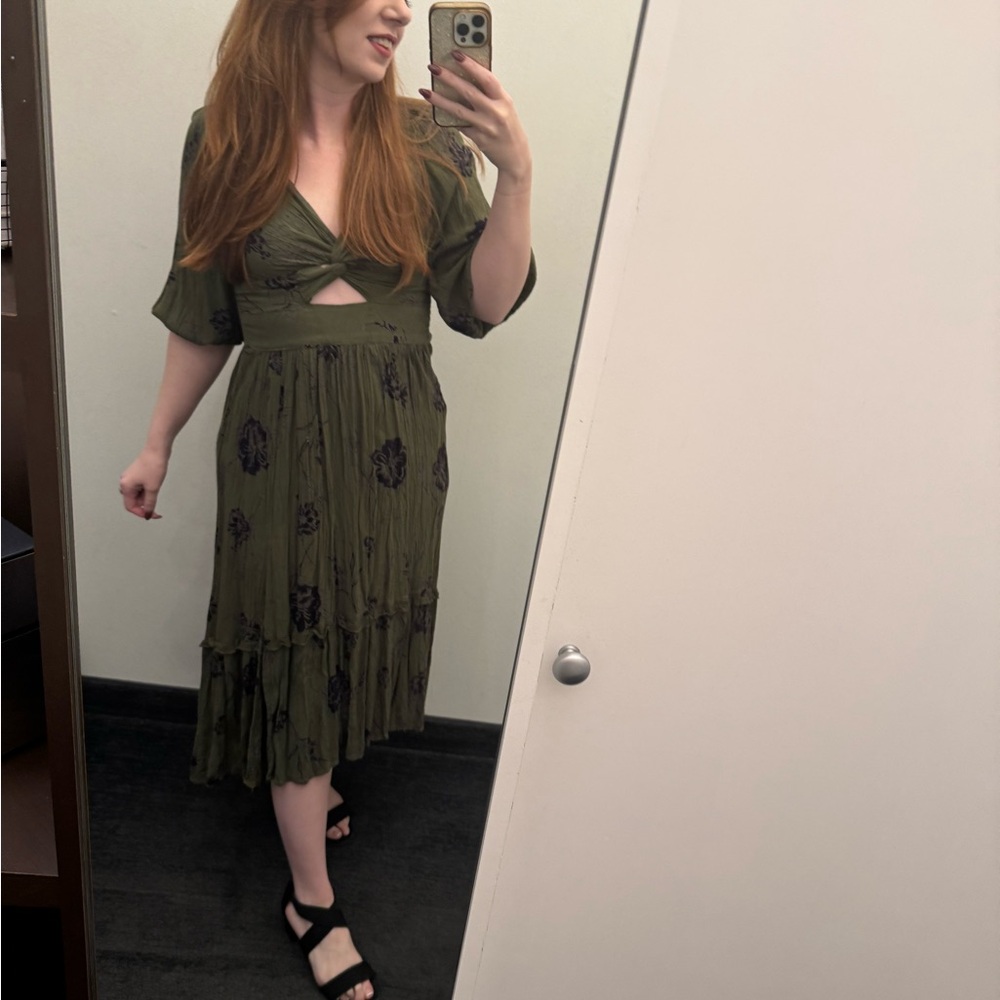 Floral Green Dress